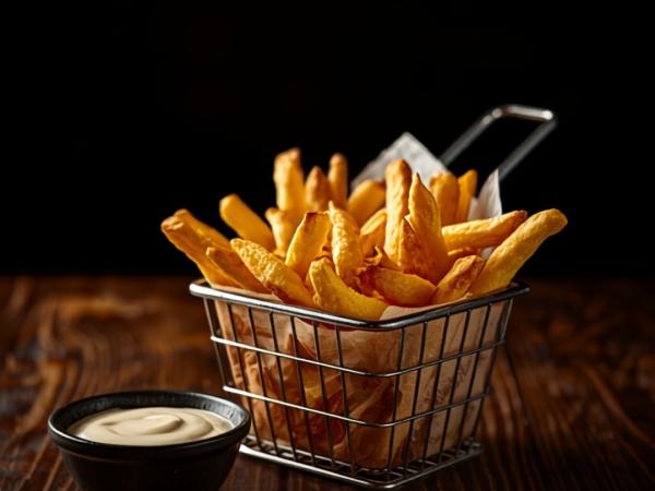 Pommes frites mit Aioli Sauce